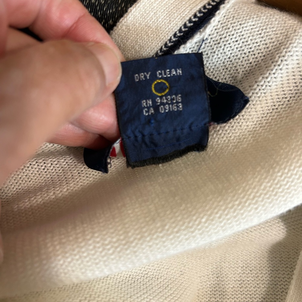 Ralph Lauren Cream Cardigan with Piping READ - Picture 12 of 12